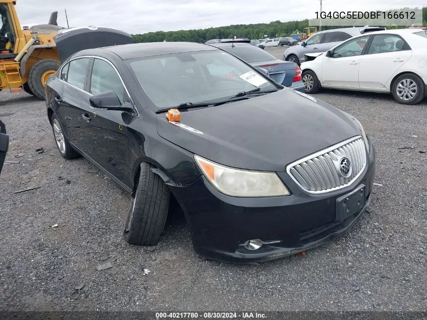 2011 Buick Lacrosse Cxl VIN: 1G4GC5ED0BF166612 Lot: 40217780