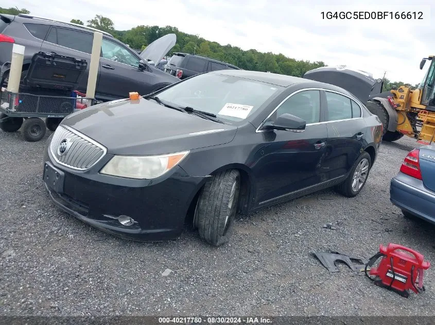 2011 Buick Lacrosse Cxl VIN: 1G4GC5ED0BF166612 Lot: 40217780