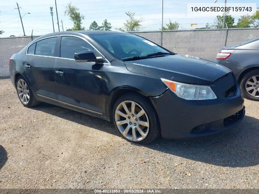 1G4GC5ED2BF159743 2011 Buick Lacrosse Cxl