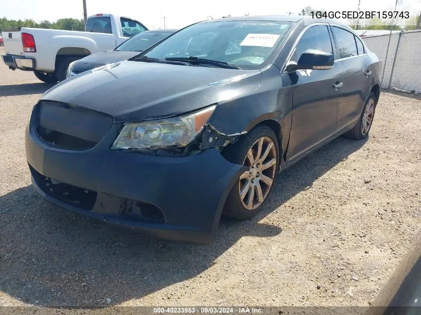 2011 Buick Lacrosse Cxl VIN: 1G4GC5ED2BF159743 Lot: 40233953