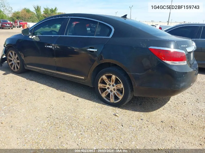 2011 Buick Lacrosse Cxl VIN: 1G4GC5ED2BF159743 Lot: 40233953