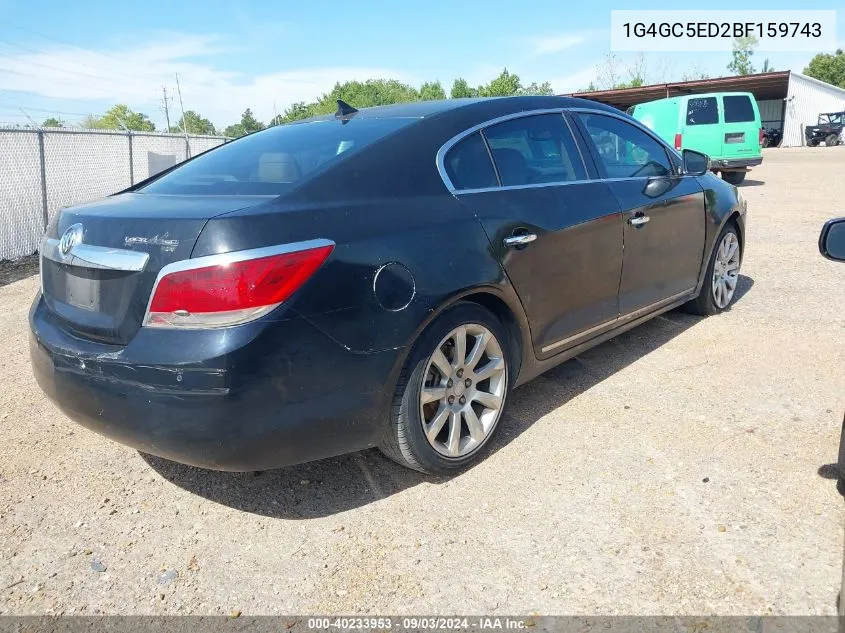 1G4GC5ED2BF159743 2011 Buick Lacrosse Cxl