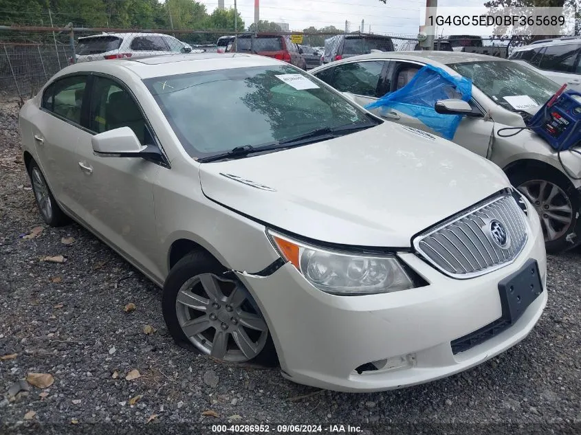 2011 Buick Lacrosse Cxl VIN: 1G4GC5ED0BF365689 Lot: 40286952