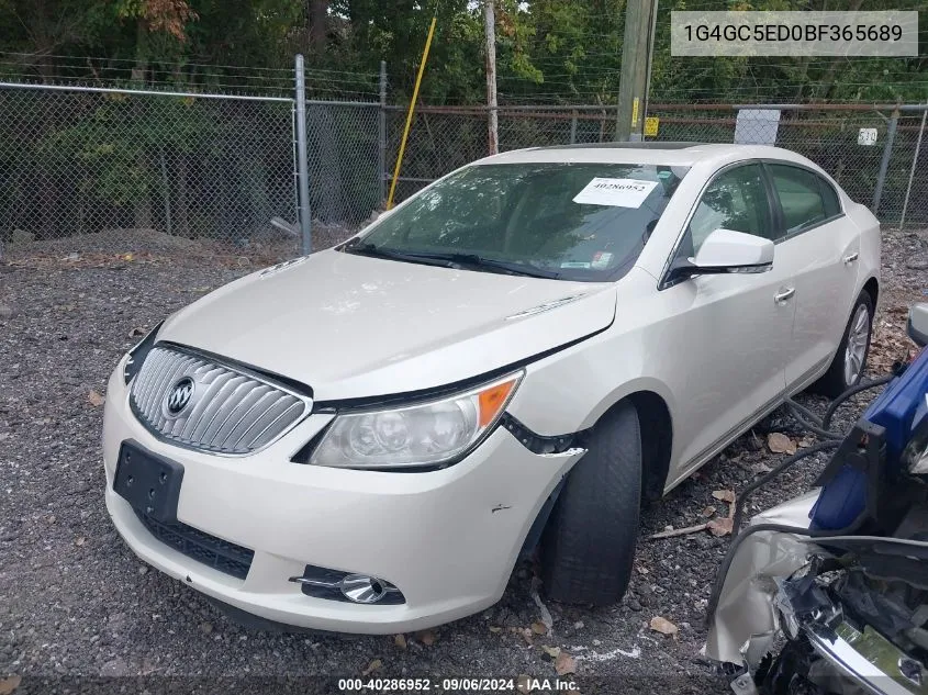 2011 Buick Lacrosse Cxl VIN: 1G4GC5ED0BF365689 Lot: 40286952