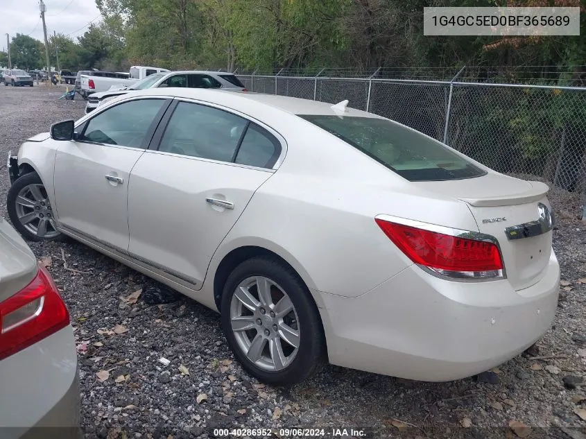 2011 Buick Lacrosse Cxl VIN: 1G4GC5ED0BF365689 Lot: 40286952