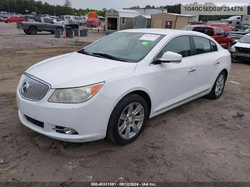 1G4GC5ED0BF234276 2011 Buick Lacrosse Cxl