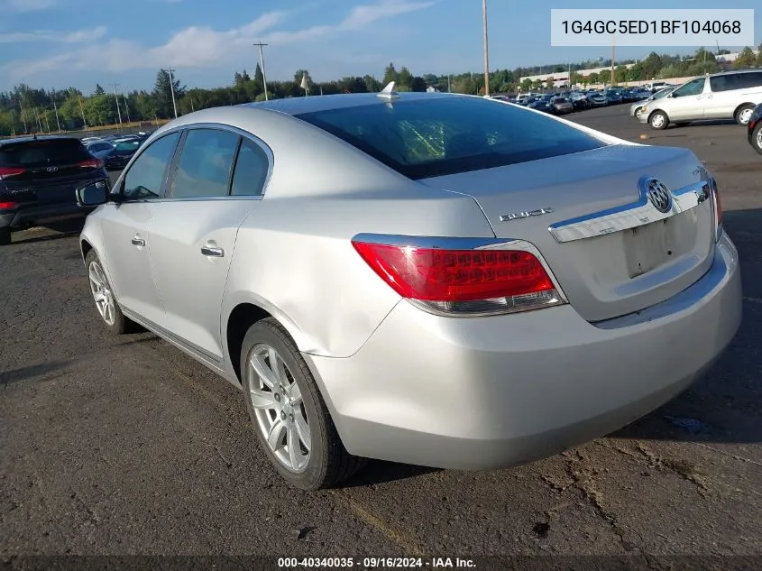 1G4GC5ED1BF104068 2011 Buick Lacrosse Cxl