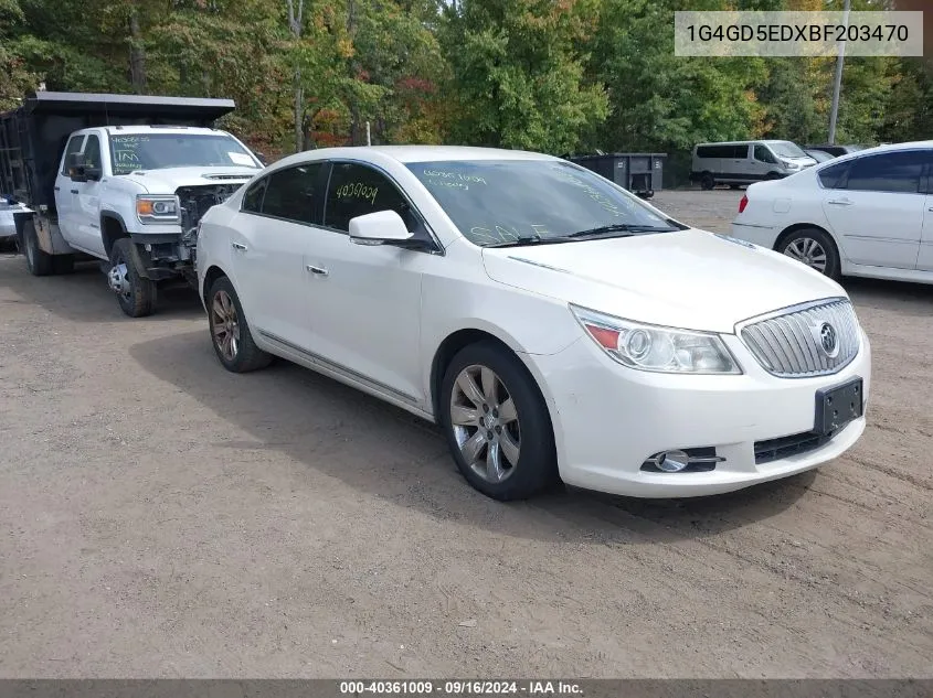 1G4GD5EDXBF203470 2011 Buick Lacrosse Cxl