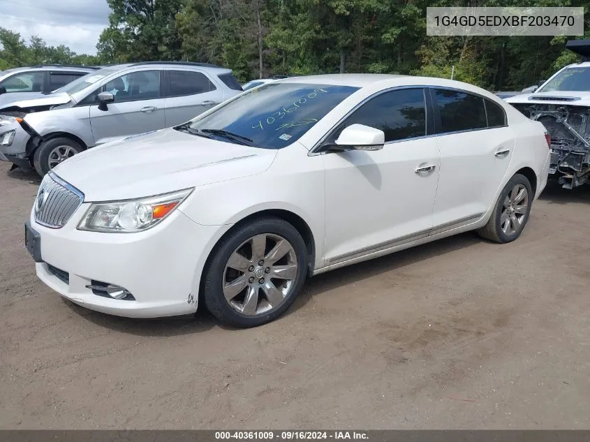 2011 Buick Lacrosse Cxl VIN: 1G4GD5EDXBF203470 Lot: 40361009