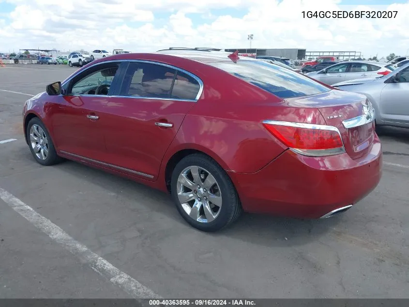 2011 Buick Lacrosse Cxl VIN: 1G4GC5ED6BF320207 Lot: 40363595