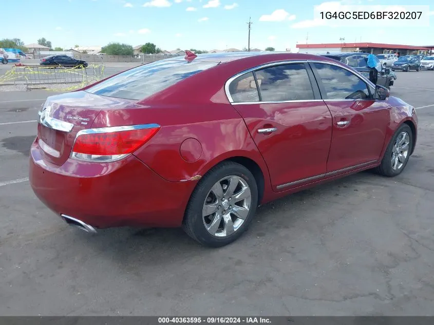 2011 Buick Lacrosse Cxl VIN: 1G4GC5ED6BF320207 Lot: 40363595