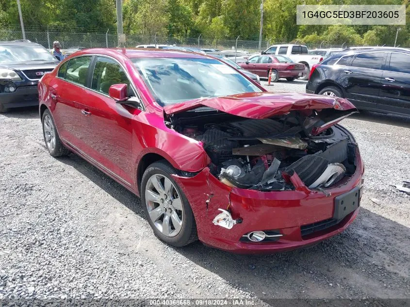 1G4GC5ED3BF203605 2011 Buick Lacrosse Cxl