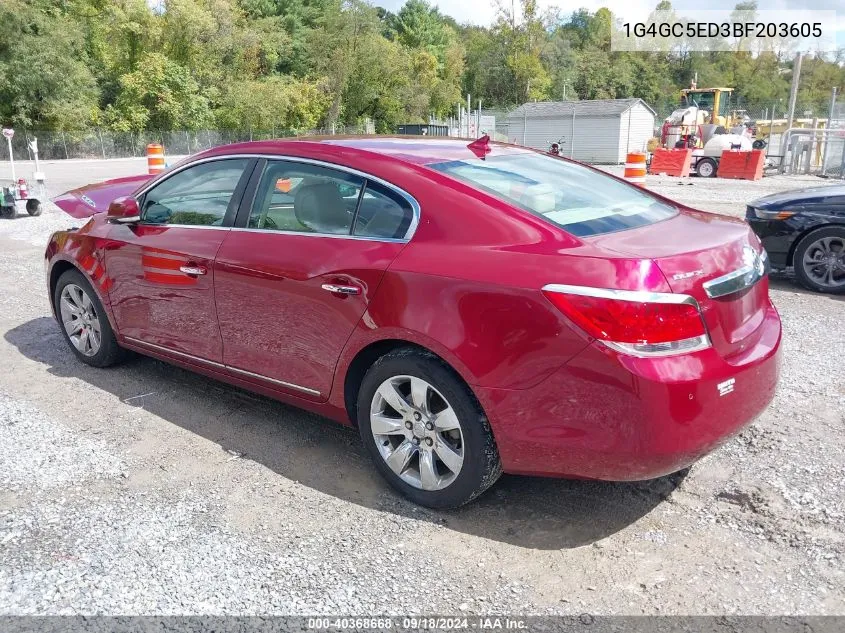 1G4GC5ED3BF203605 2011 Buick Lacrosse Cxl