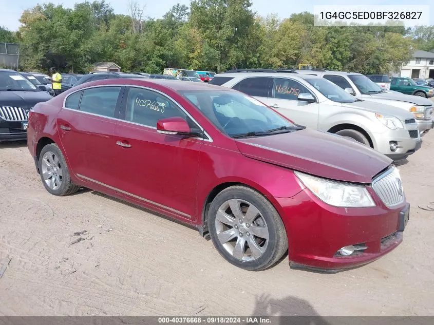 2011 Buick Lacrosse Cxl VIN: 1G4GC5ED0BF326827 Lot: 40376668