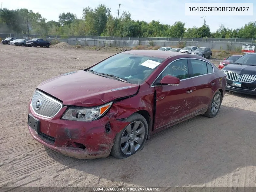 2011 Buick Lacrosse Cxl VIN: 1G4GC5ED0BF326827 Lot: 40376668