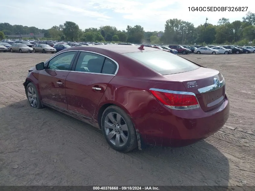 2011 Buick Lacrosse Cxl VIN: 1G4GC5ED0BF326827 Lot: 40376668