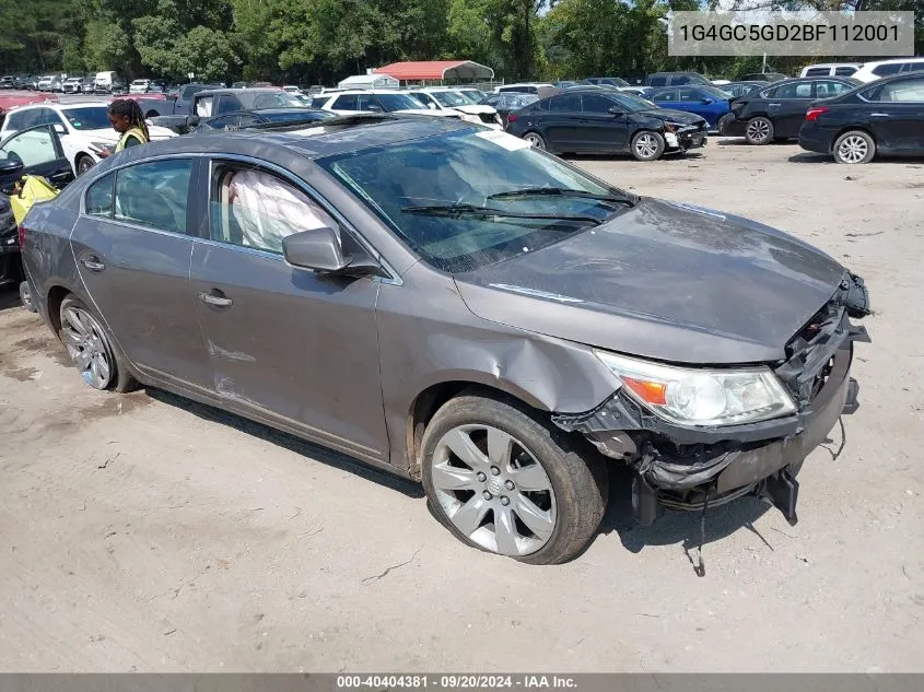 2011 Buick Lacrosse Cxl VIN: 1G4GC5GD2BF112001 Lot: 40404381