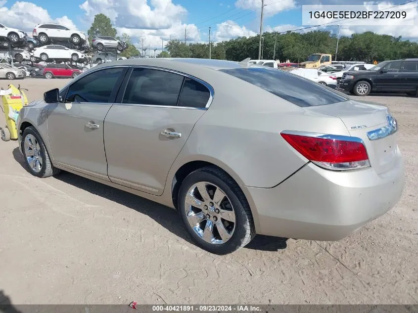 2011 Buick Lacrosse Cxs VIN: 1G4GE5ED2BF227209 Lot: 40421891