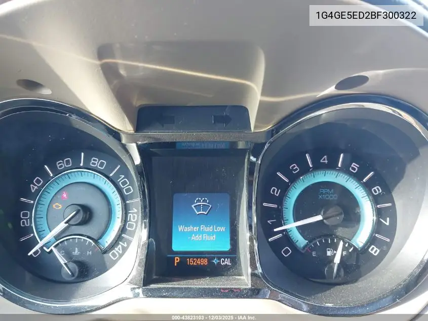 1G4GE5ED2BF300322 2011 Buick Lacrosse Cxs