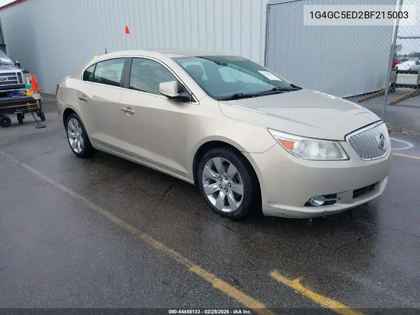1G4GC5ED2BF215003 2011 Buick Lacrosse Cxl