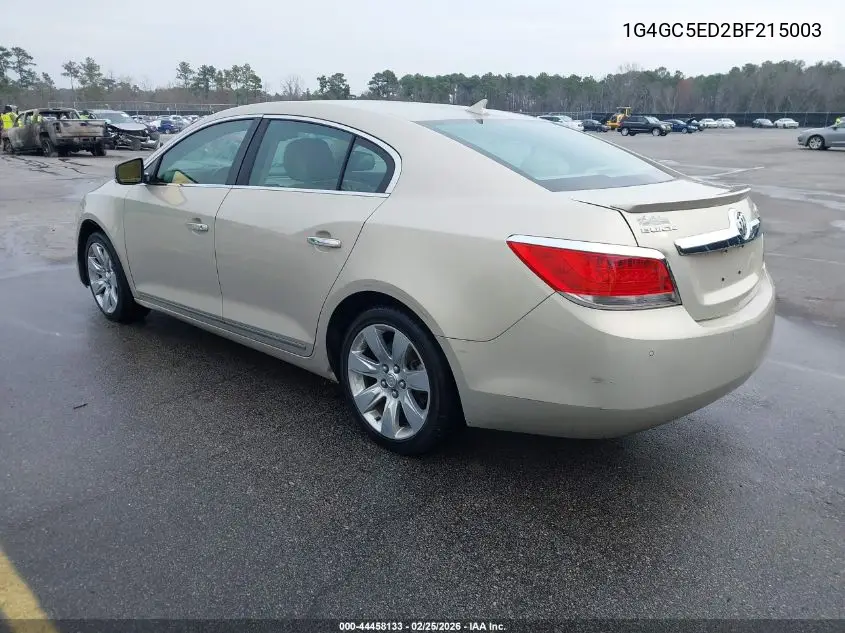 1G4GC5ED2BF215003 2011 Buick Lacrosse Cxl