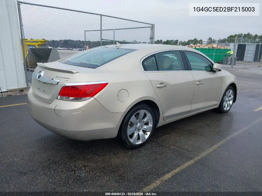 1G4GC5ED2BF215003 2011 Buick Lacrosse Cxl