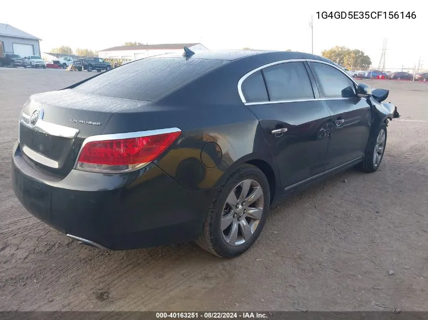 1G4GD5E35CF156146 2012 Buick Lacrosse Premium 1 Group