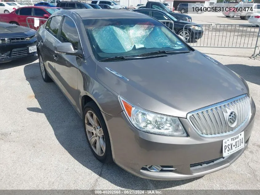 1G4GC5E31CF260474 2012 Buick Lacrosse Leather Group