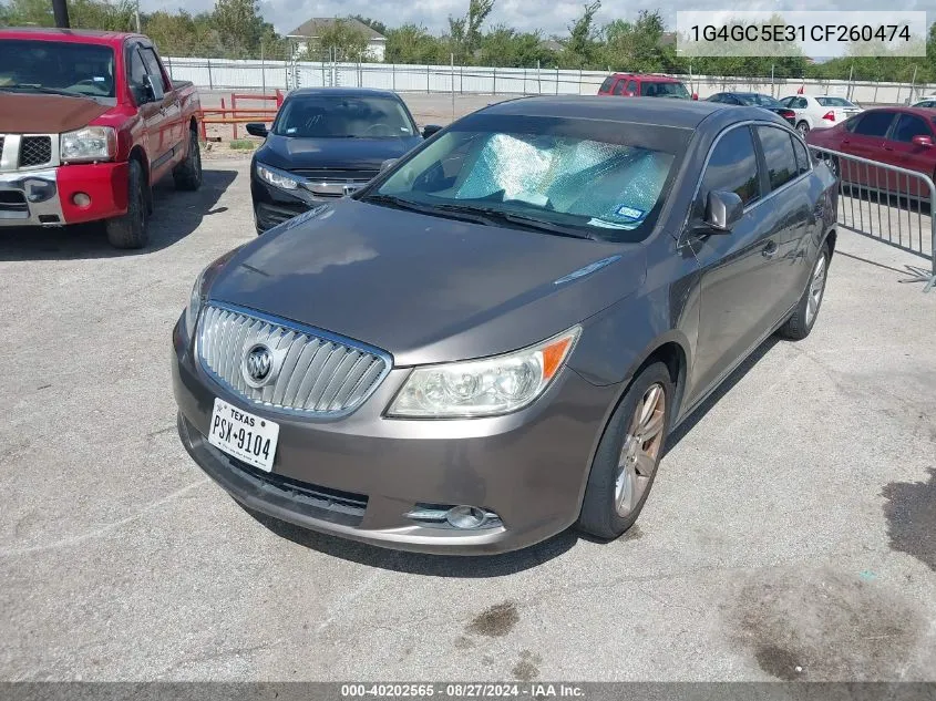 1G4GC5E31CF260474 2012 Buick Lacrosse Leather Group