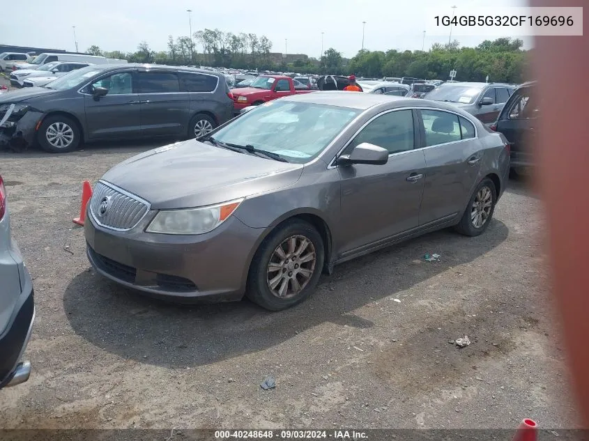 1G4GB5G32CF169696 2012 Buick Lacrosse Convenience Group