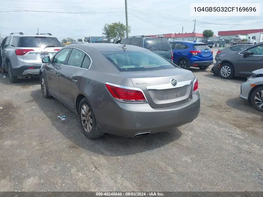 1G4GB5G32CF169696 2012 Buick Lacrosse Convenience Group