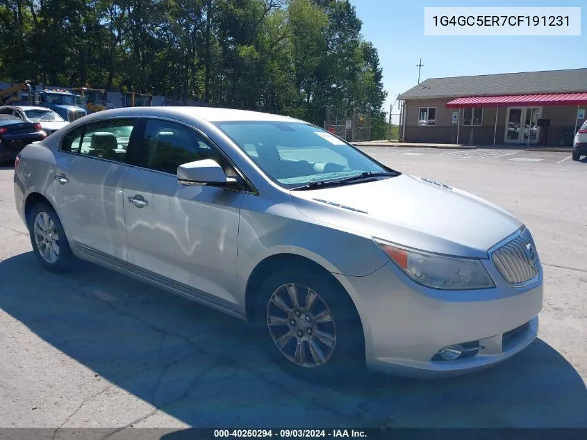 2012 Buick Lacrosse Leather Group VIN: 1G4GC5ER7CF191231 Lot: 40250294