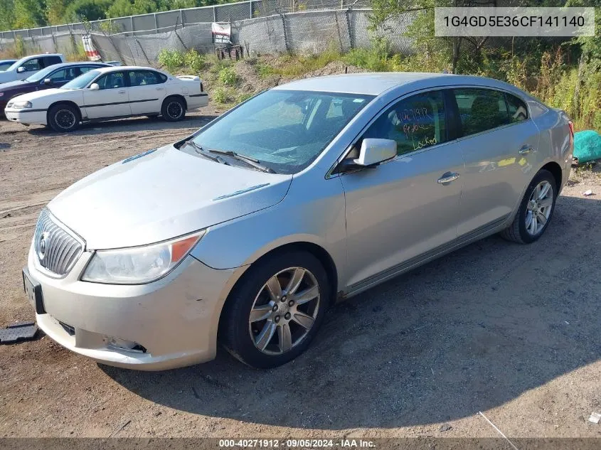 1G4GD5E36CF141140 2012 Buick Lacrosse Premium 1 Group