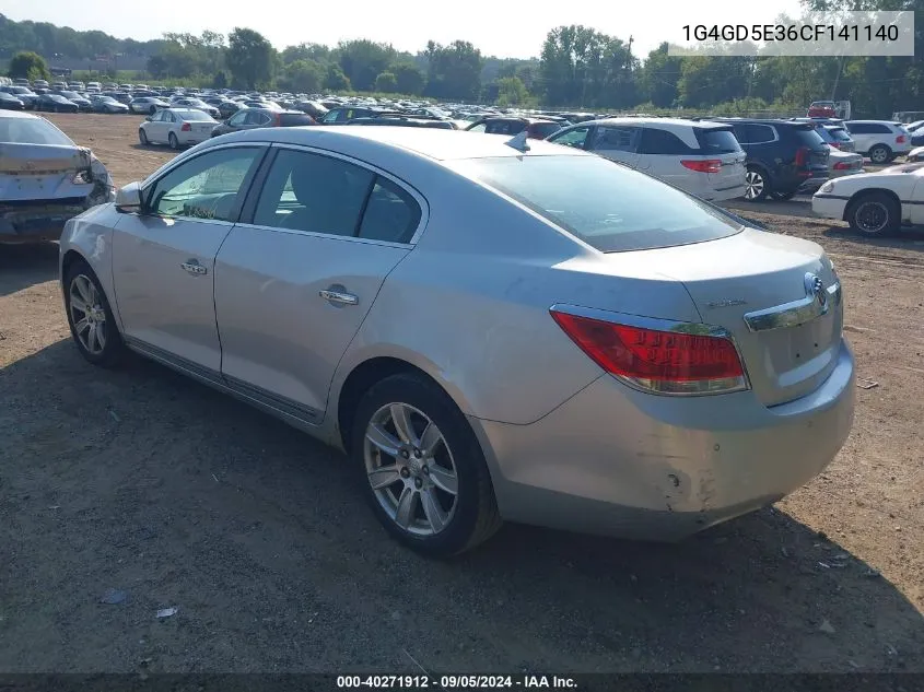 1G4GD5E36CF141140 2012 Buick Lacrosse Premium 1 Group