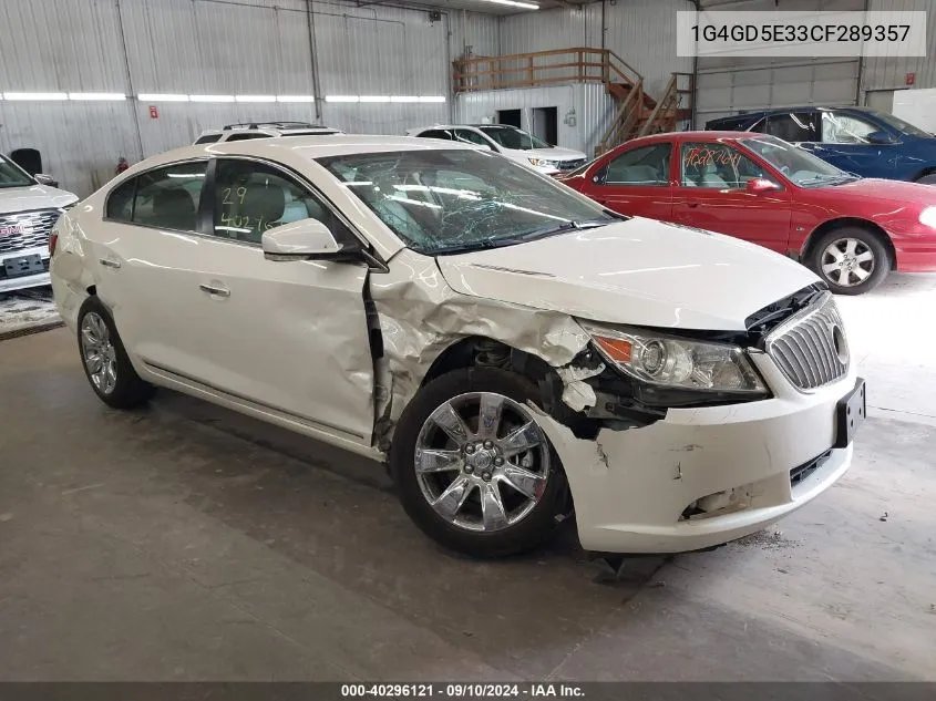 1G4GD5E33CF289357 2012 Buick Lacrosse Premium 1 Group