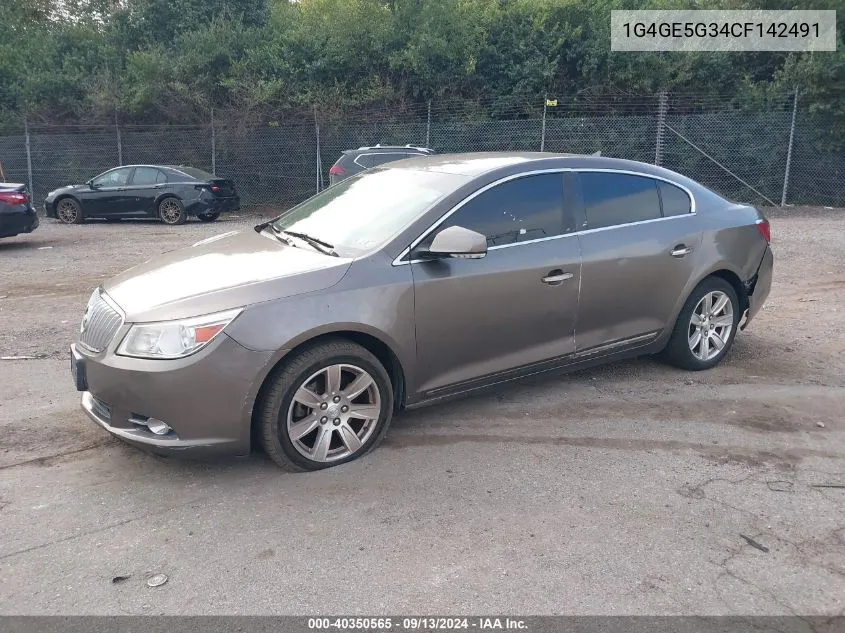 1G4GE5G34CF142491 2012 Buick Lacrosse Premium 1 Group