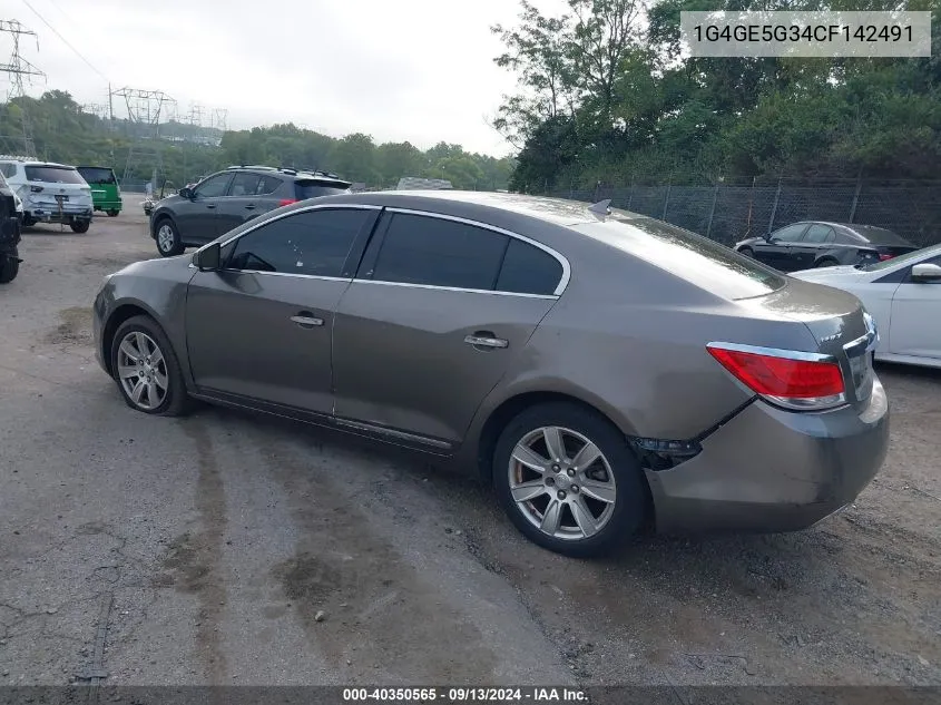 1G4GE5G34CF142491 2012 Buick Lacrosse Premium 1 Group