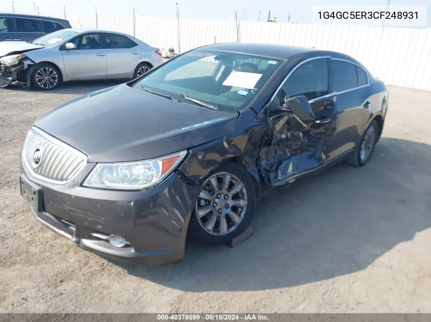 2012 Buick Lacrosse Leather Group VIN: 1G4GC5ER3CF248931 Lot: 40378599