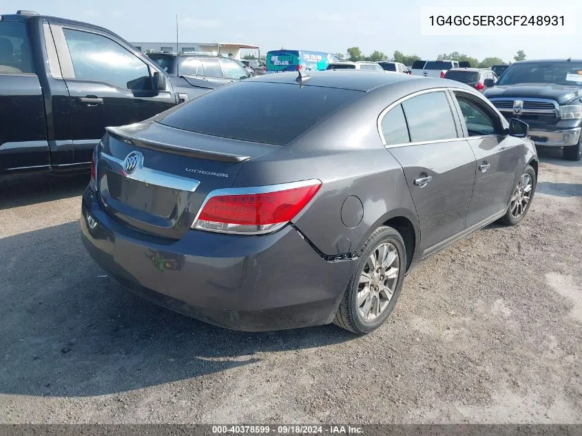 1G4GC5ER3CF248931 2012 Buick Lacrosse Leather Group