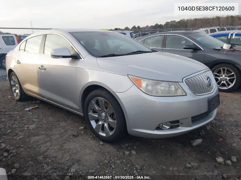 2012 Buick Lacrosse Premium 1 Group VIN: 1G4GD5E38CF120600 Lot: 41463587