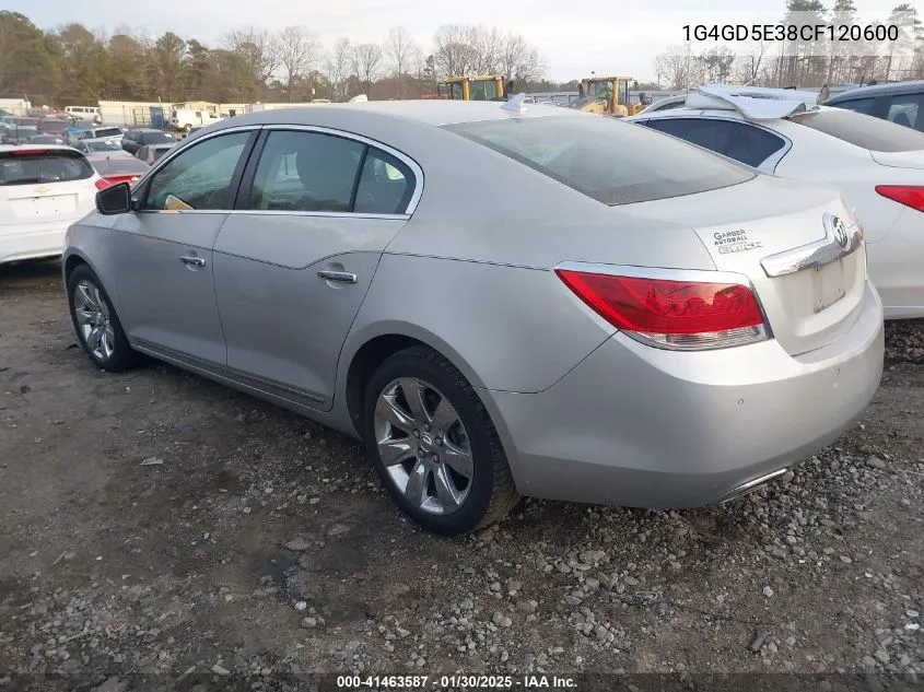 2012 Buick Lacrosse Premium 1 Group VIN: 1G4GD5E38CF120600 Lot: 41463587