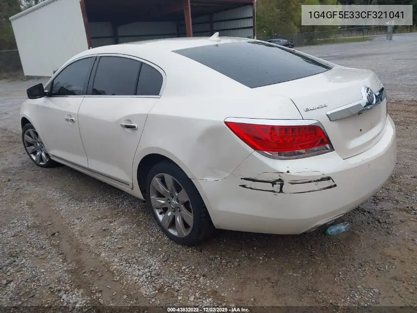 1G4GF5E33CF321041 2012 Buick Lacrosse Premium 2 Group