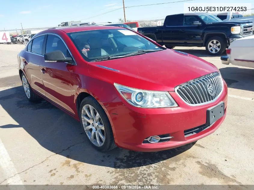 1G4GJ5E31DF274253 2013 Buick Lacrosse Touring Group