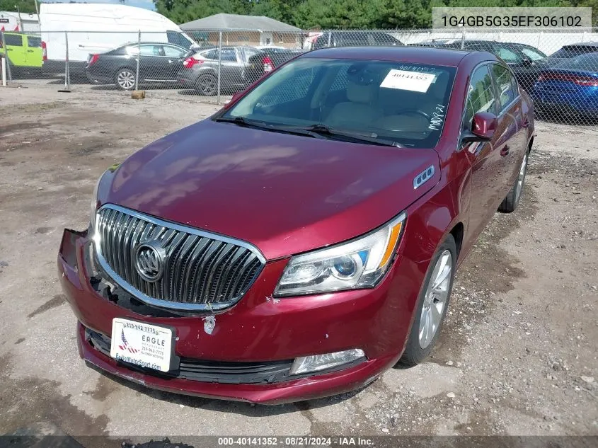 2014 Buick Lacrosse Leather Group VIN: 1G4GB5G35EF306102 Lot: 40141352