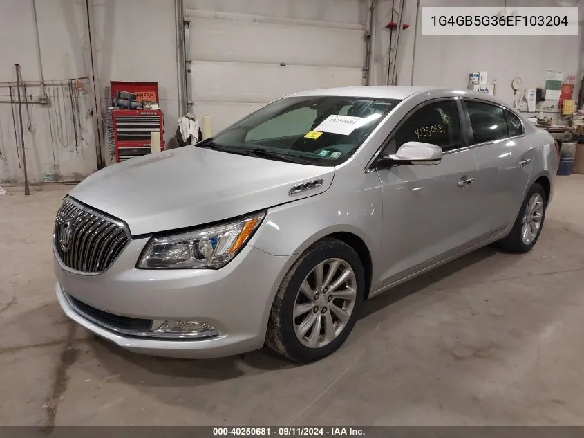 2014 Buick Lacrosse Leather Group VIN: 1G4GB5G36EF103204 Lot: 40250681