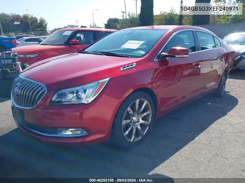 2014 Buick Lacrosse Leather Group VIN: 1G4GB5G3XEF240971 Lot: 40252158