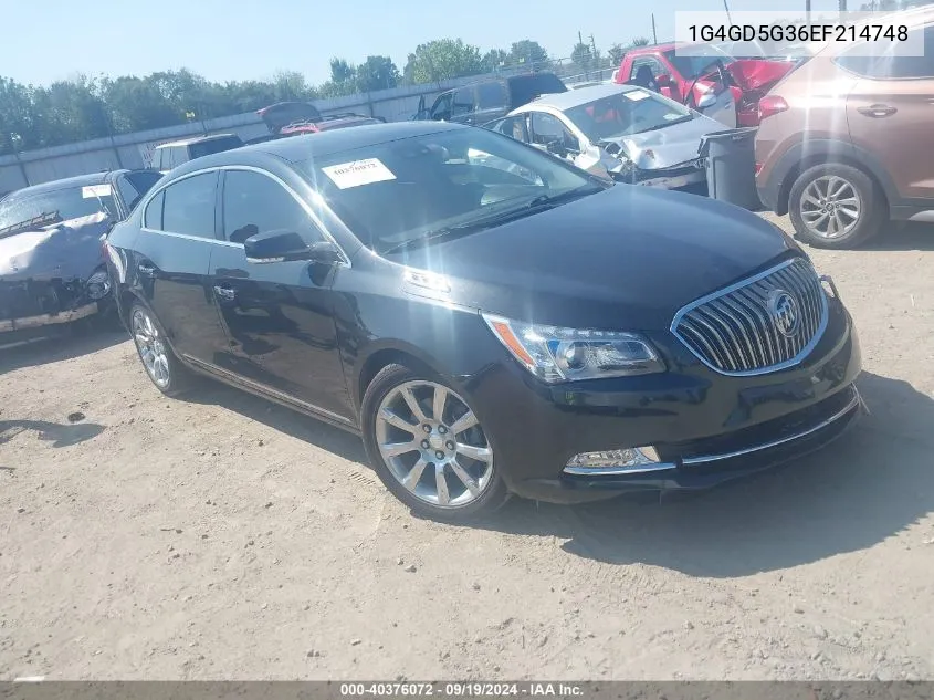 2014 Buick Lacrosse Premium I Group VIN: 1G4GD5G36EF214748 Lot: 40376072