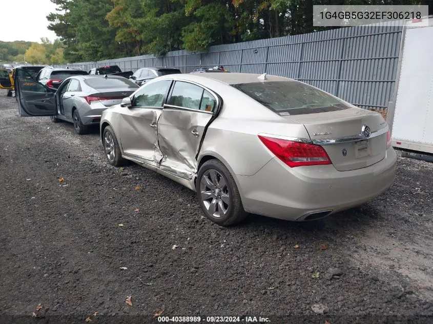 2014 Buick Lacrosse Leather Group VIN: 1G4GB5G32EF306218 Lot: 40388989