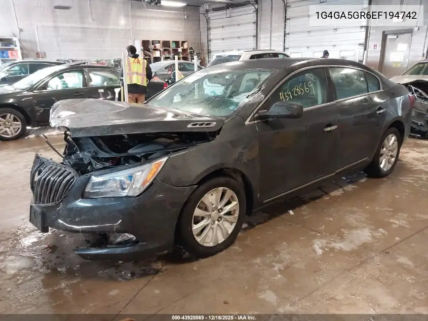 1G4GA5GR6EF194742 2014 Buick Lacrosse