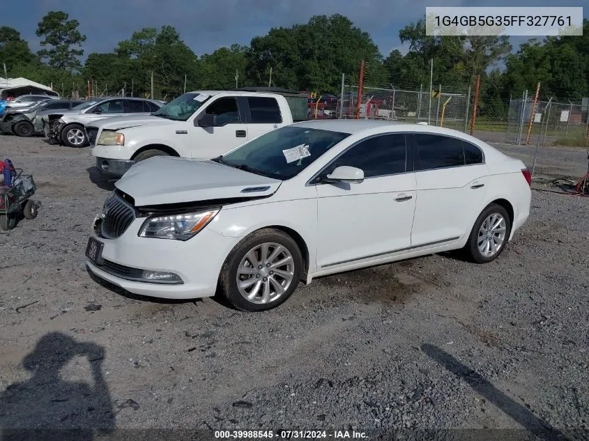 2015 Buick Lacrosse Leather VIN: 1G4GB5G35FF327761 Lot: 39988545